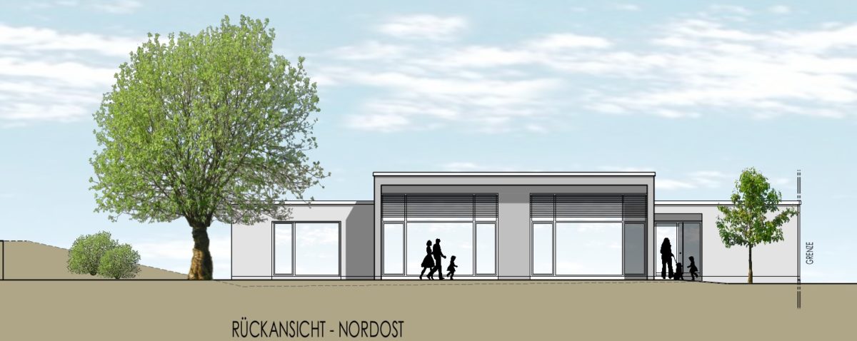 Das neue Nachbarschaftszentrum (Planzeichnung von Architekturbüro Wilhelm)